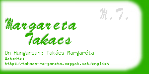 margareta takacs business card